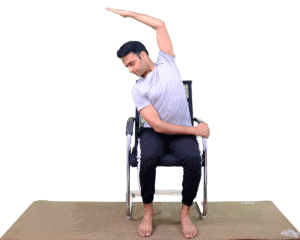 Seated Cross Side Stretch - Yoga with Ankush
