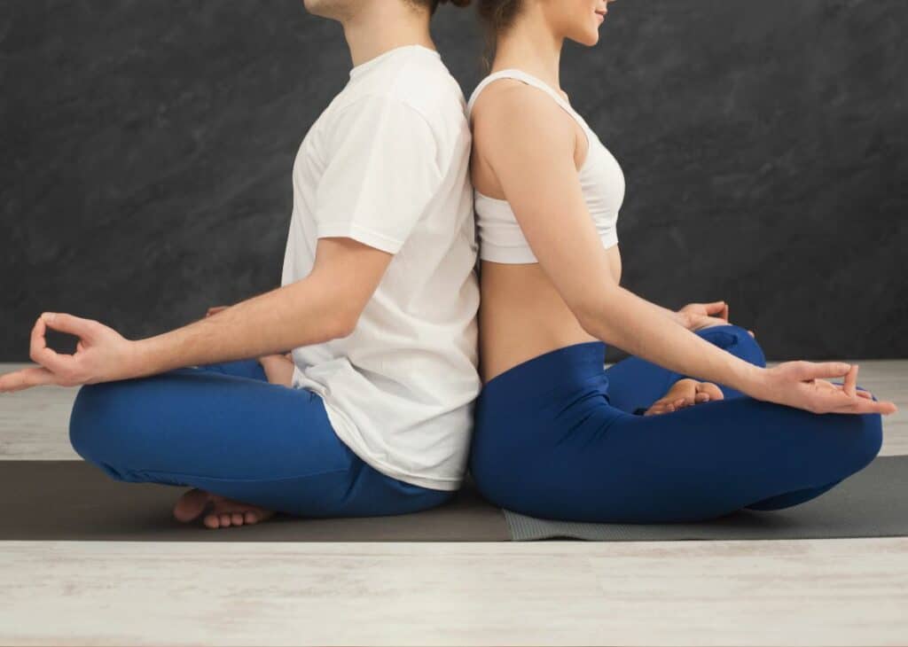Seated Meditation Back-to-Back - Uniting Body and Soul: The Joys and Benefits of Couples Yoga