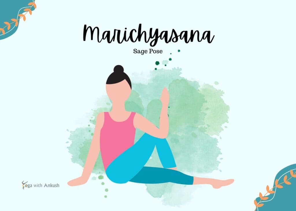 Yoga for Hormonal Balance: Unveiling Your Inner Balance with Asanas for PCOS and Thyroid Management Marichyasana - Sage Pose